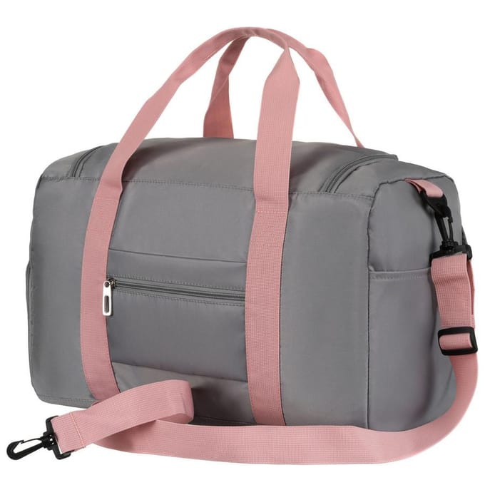 Peterson - Sporttas - Polyester - Grijs/Roze - Twee Compartimenten