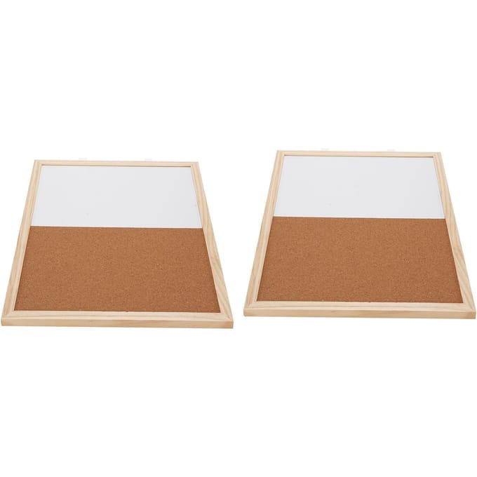 2 STuks Kurkbord Whiteboard Combinatie Magnetisch Whiteboard en Kurk Displaybord voor Thuis School
