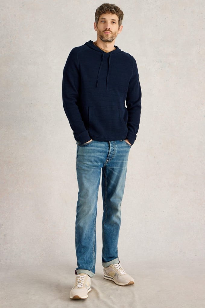 White Stuff Attadale Hooded Jumper Dark Navy Taglia: 3XL | Felpe con cappuccio Outlet | Uomo | Blu