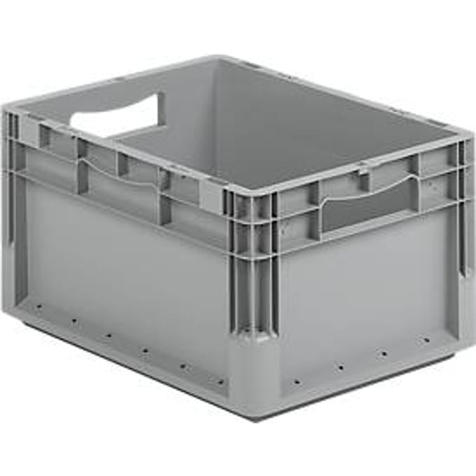 Lichte Eurobox ELB 4220, van PP, inhoud 20,4 l, zonder deksel, grijs
