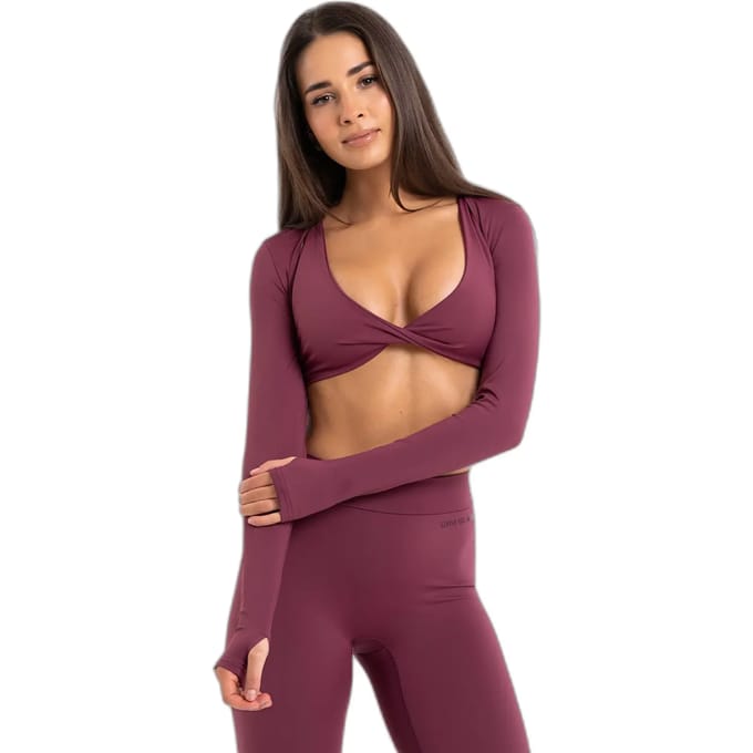 Dames lange mouwen top Gym Glamour Shrug Glow