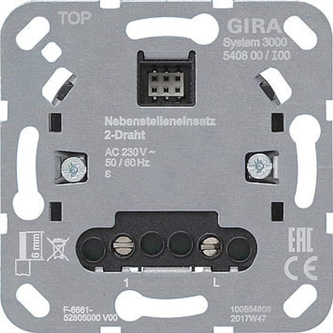 Gira Systeem 3000 Elektronische Schakelaar (Compleet) - 540800 - E2VSY