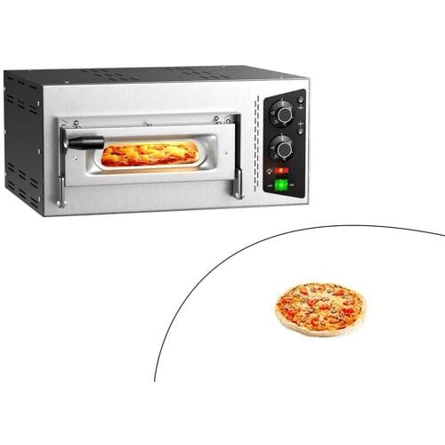 GGM Gastro Elektro Pizzaofen - 1x 35cm - Manuell Zilver