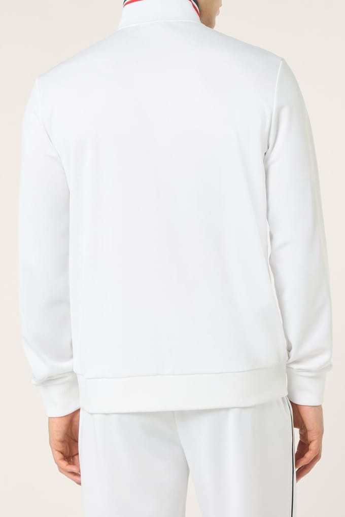 FILA Sagano Regular Taped Track Jacket Bright White-black Iris Größe: M | Kaputzenpullis Outlet | Herren | Violett