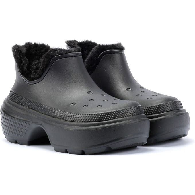 Crocs Stomp Gevoerd Kort Dames Laarzen Zwart