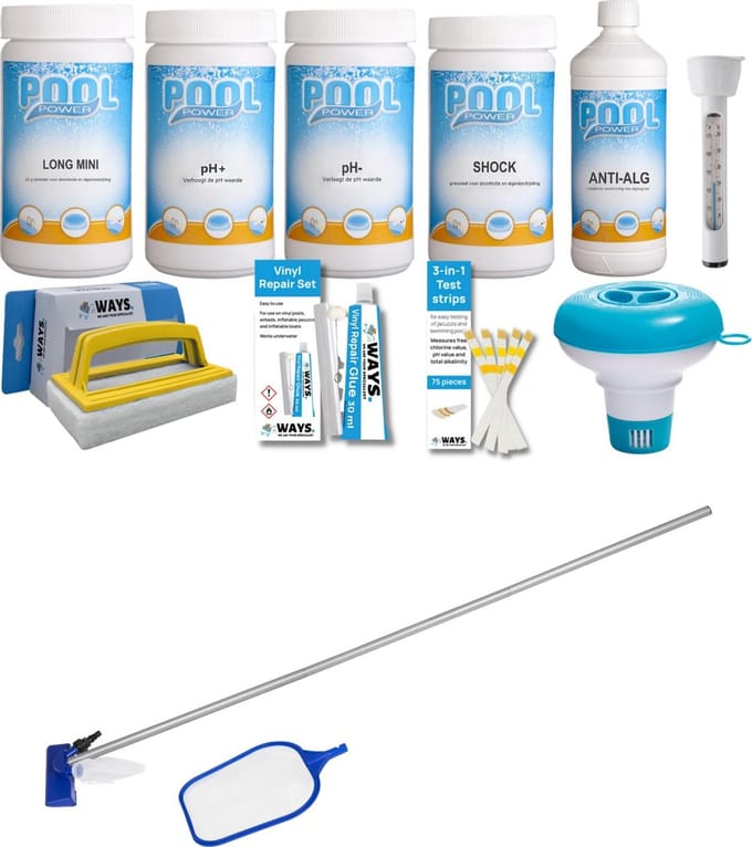 WAYS - Zwembad Onderhoud - Pakket Medium Deluxe & Onderhoudsset