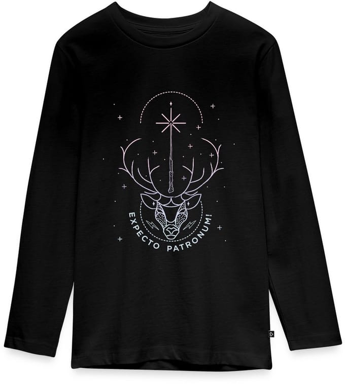 Harry Potter Hert Patronus Expecto Patronum Premium T-Shirt Tiener Lang