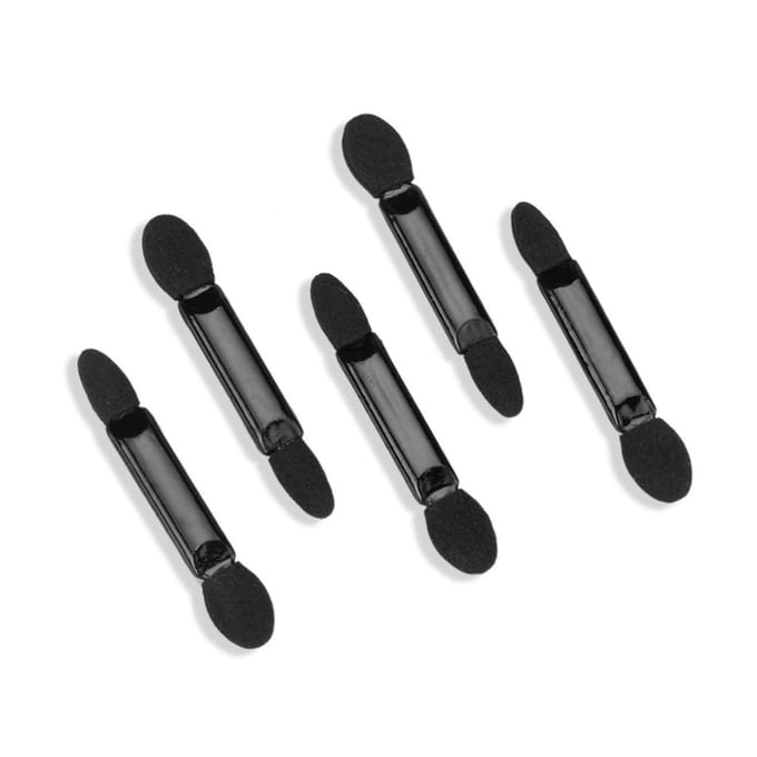 10 stuks make-up dubbelzijdige oogschaduw eyeliner borstel spons applicator tool zwart