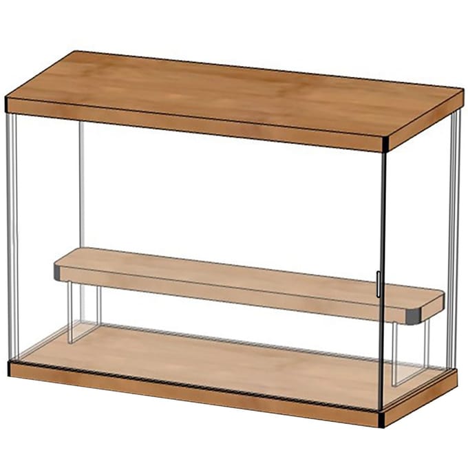 Verzamelobjecten Figuren Blind Box Opbergdisplay Acryl Blind Box Vitrine Stofvrij Speelgoed Pop brown