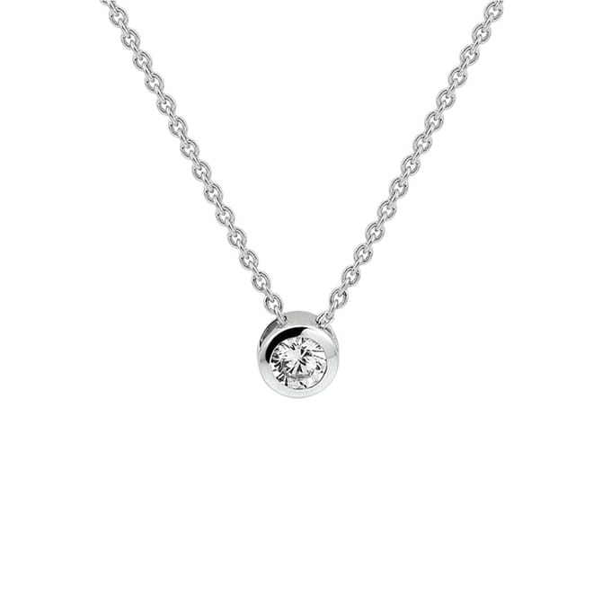 zilver gerhodineerd collier zirkonia 1,7 mm 41 + 4 cm 1322378