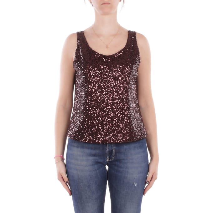 Manila Grace T-shirt en polo bruin
