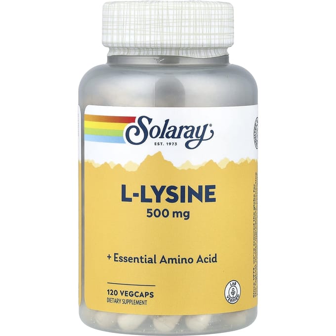 L-Lysine, 500 mg, 120 plantaardige capsules