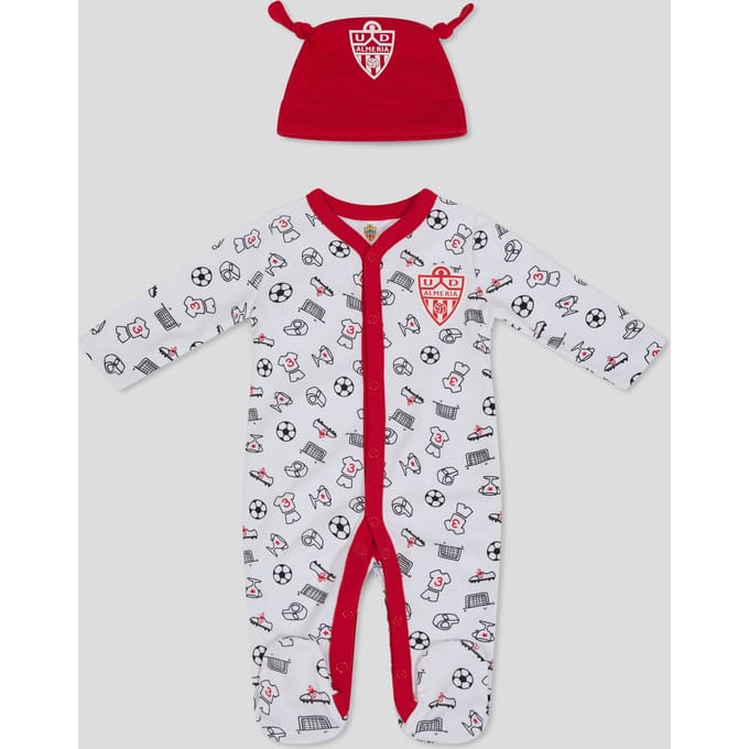 Almeria Babycadeauset (Romper & Muts) - Wit