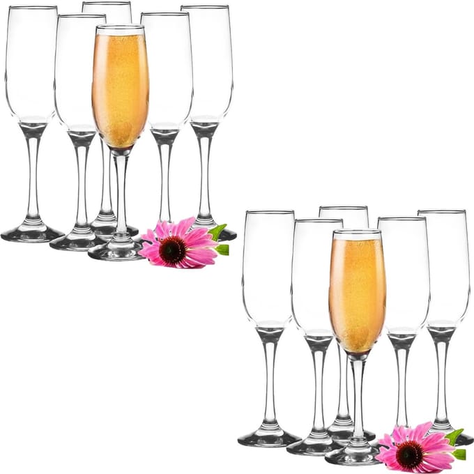 Glasmark Champagneglazen - 12x - Rocroi - 200 ml - D5 x H23 cm - glas - flutes