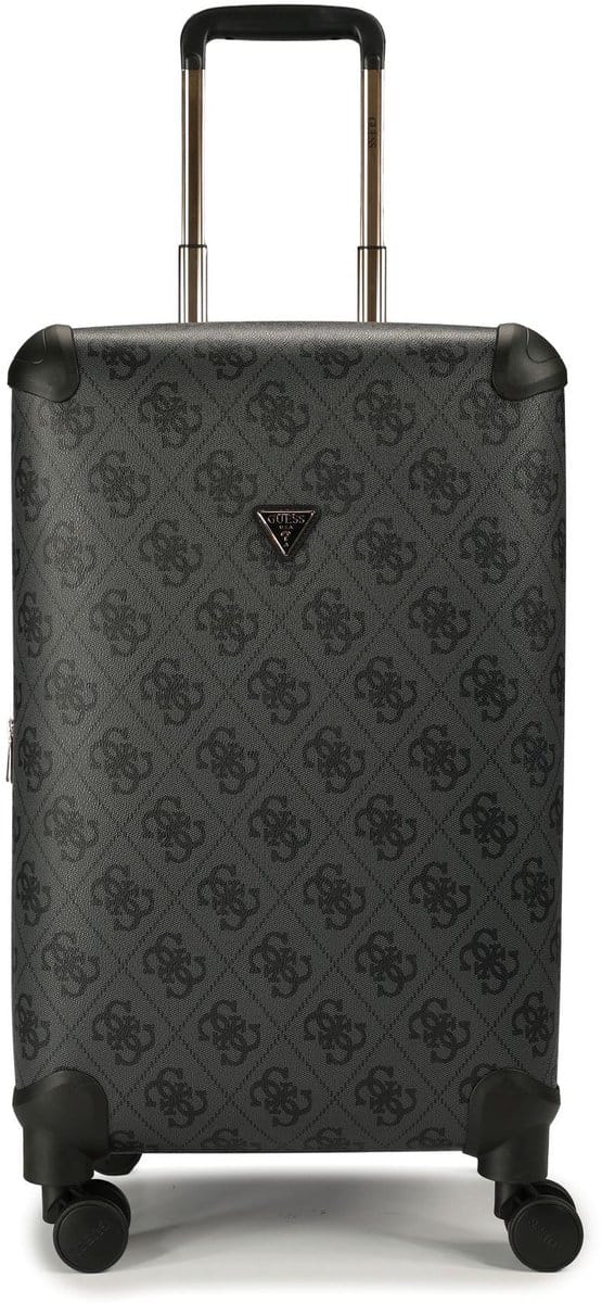 GUESS trolley 22 In 8-Wheeler Coal Logo donkergrijs 64cm