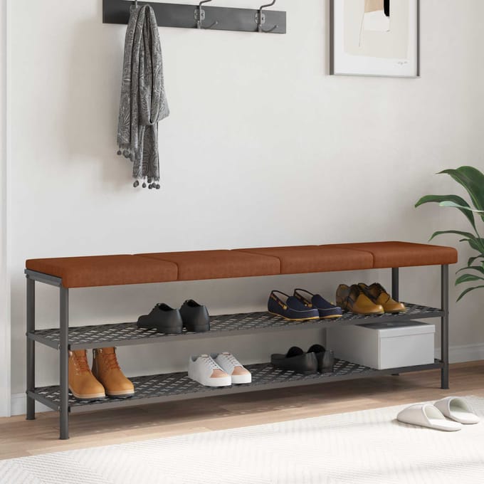 vidaXL - Bankkussen - 4 - st - Kunstleer - Bruin - Diepte - 35 - cm