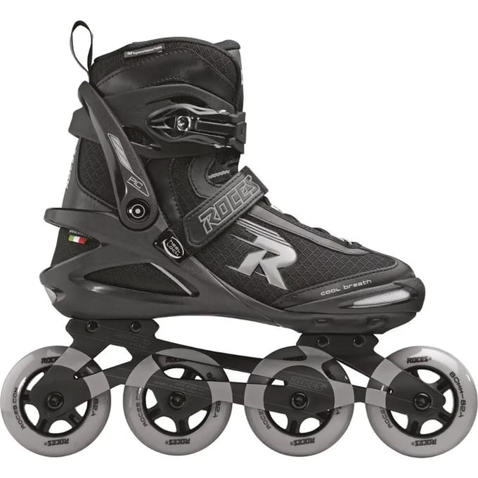 Roces pic tif 80 black-grey inline skate heren -