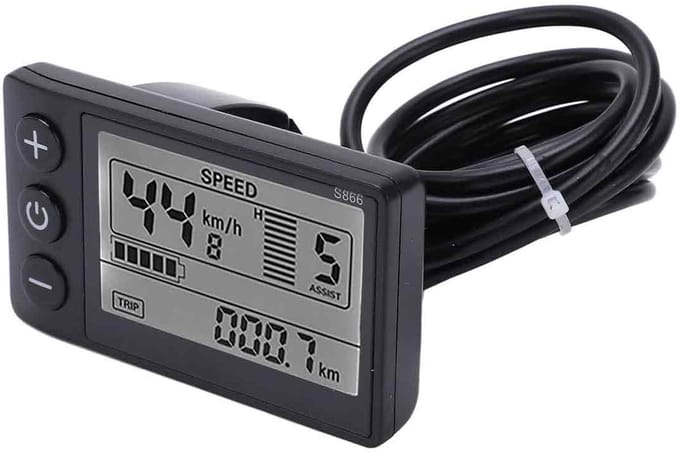 longziming -LCD Display Meter voor Elektrische Fiets – 24V/36V/48V Bedieningseenheid met Groot LCD Scherm, Fietscontroller voor E-Bike en E-Scooter