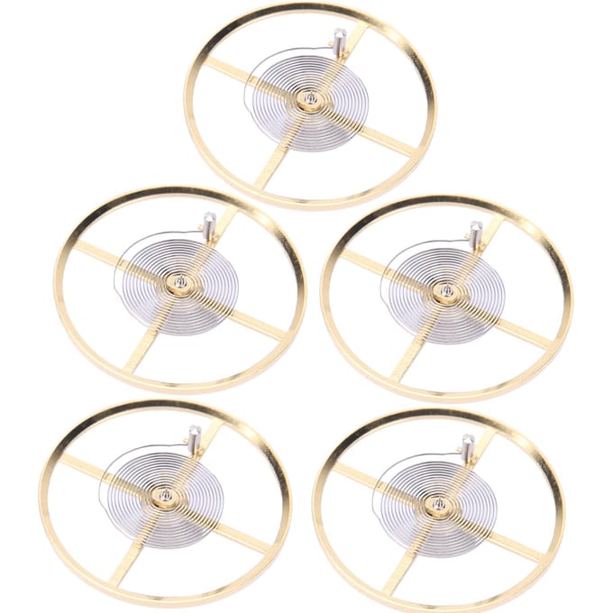 5pcs Mouvement de Montre Balancier de Rechange Accessoire Pièce de Rechange pour Horloger beige