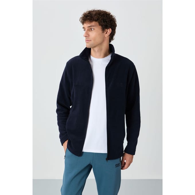 Heren Pluche Rits-Voor Sweatshirt