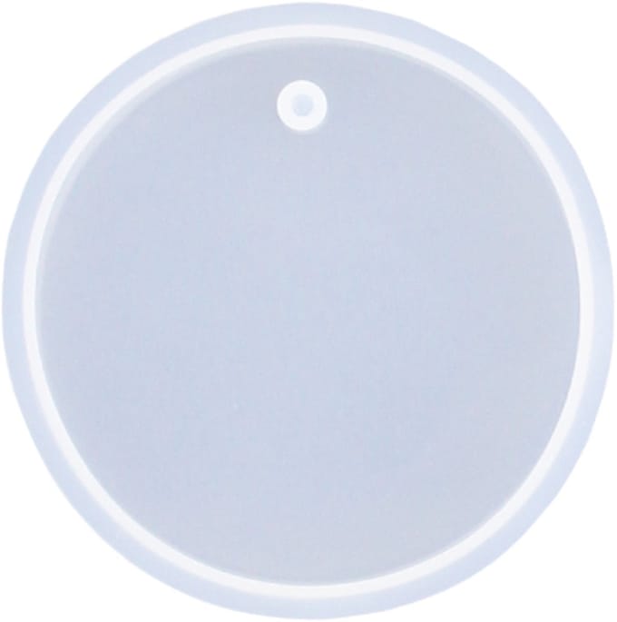 Jesmonite - Siliconen mal ronde hanger met oog - Ø 6,8 cm