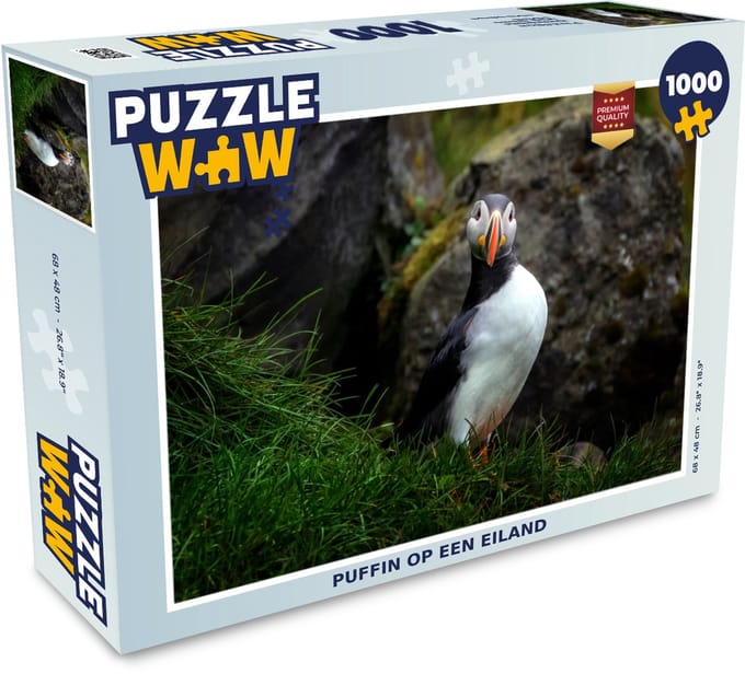 Puzzel Puffin op een eiland - Legpuzzel - Puzzel 1000 stukjes volwassenen
