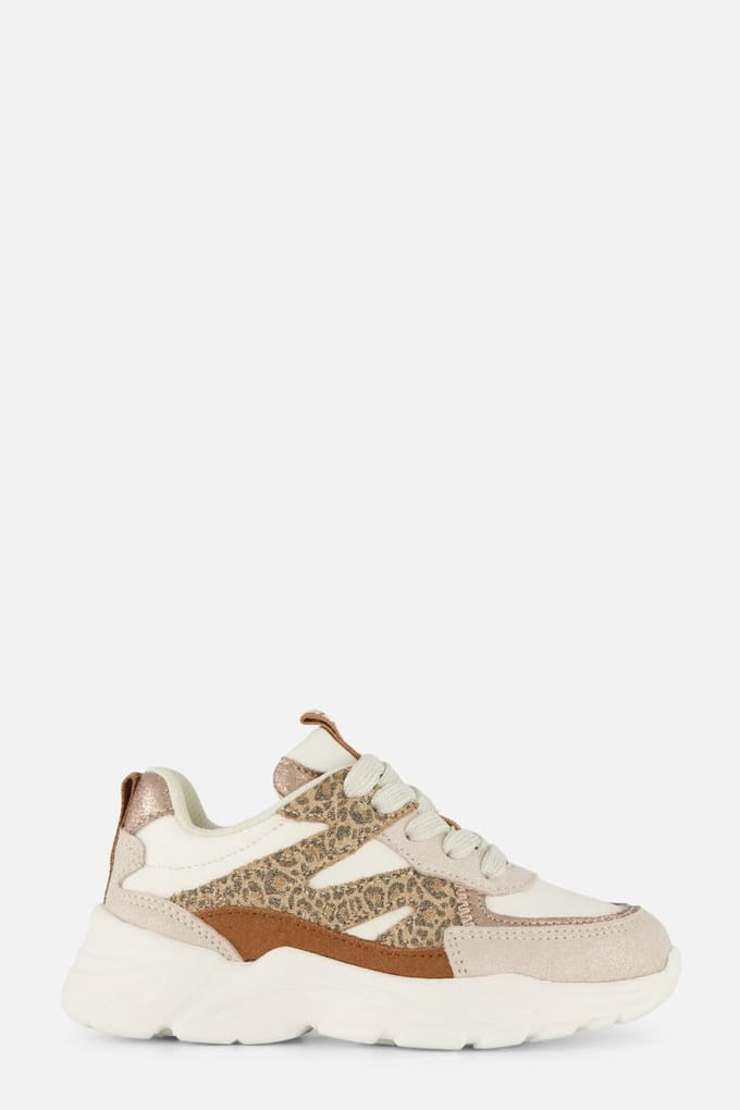 Muyters Sneakers Leopard beige Leer - Maat 33 - Kinderschoenen