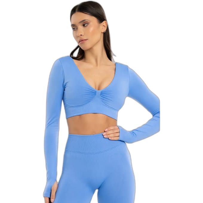 Dames lange tops Gym Glamour Seamless open back