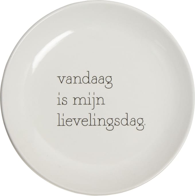 Gusta Genieters Borden 20 cm Lievelingsdag/ Hond - set van 2
