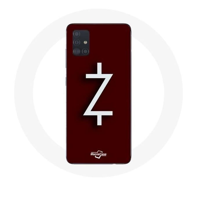 Coque - MANIACASE - Samsung Galaxy A71 - Logo Z - Rouge - Protection Rigide blanc