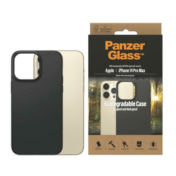 PanzerGlass - Biologisch - afbreekbaar hoesje voor iPhone - 14 - Pro - Max - zwart