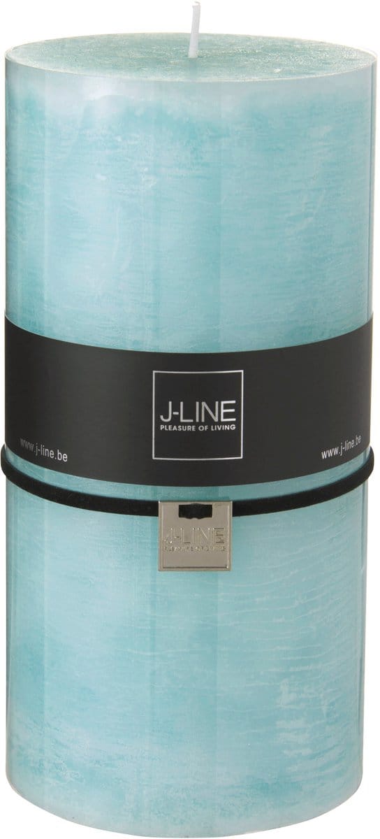 J-Line cilinderkaars - aqua - XXL - 150U - 6 stuks