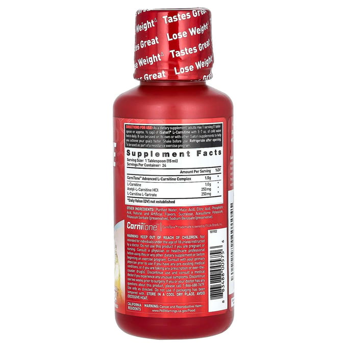 Isatori, L-Carnitine, Malibu Beach, 1,5 g, 12 fl oz (360 ml)