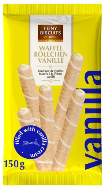 Feiny Biscuits Rouleaux Gaufrette Crème Vanille 150 g