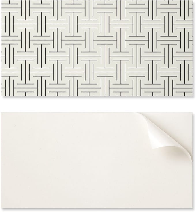 Zelfklevend vinylpaneel met print, 100x50 cm, geometrisch ruitpatroon.
