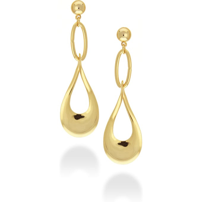 Boucles d'oreilles Luxenter Nkara et plaqué or 18k beige
