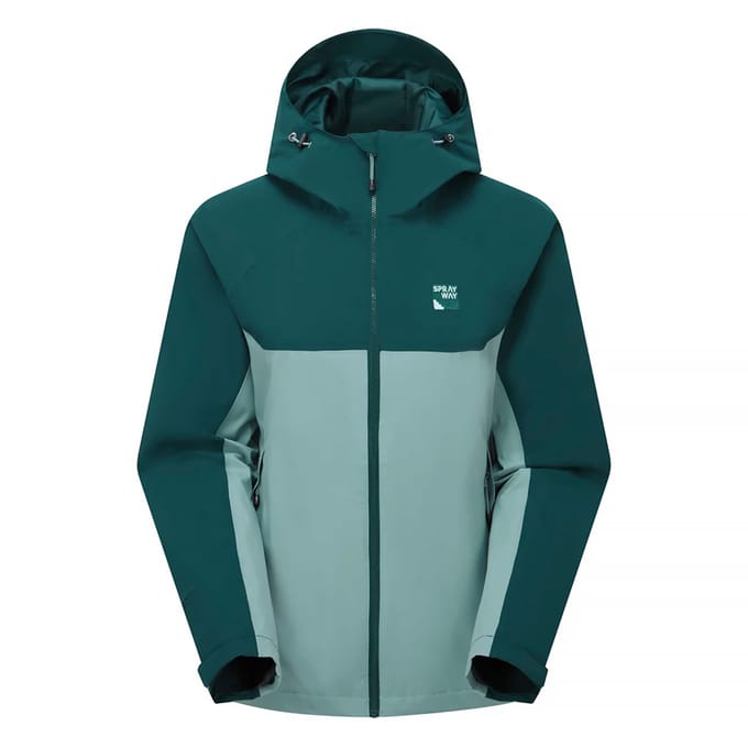 Dames Lichtgewicht Waterdichte Hooded Wandelen Regen met Rits Shell Jacket Jas
