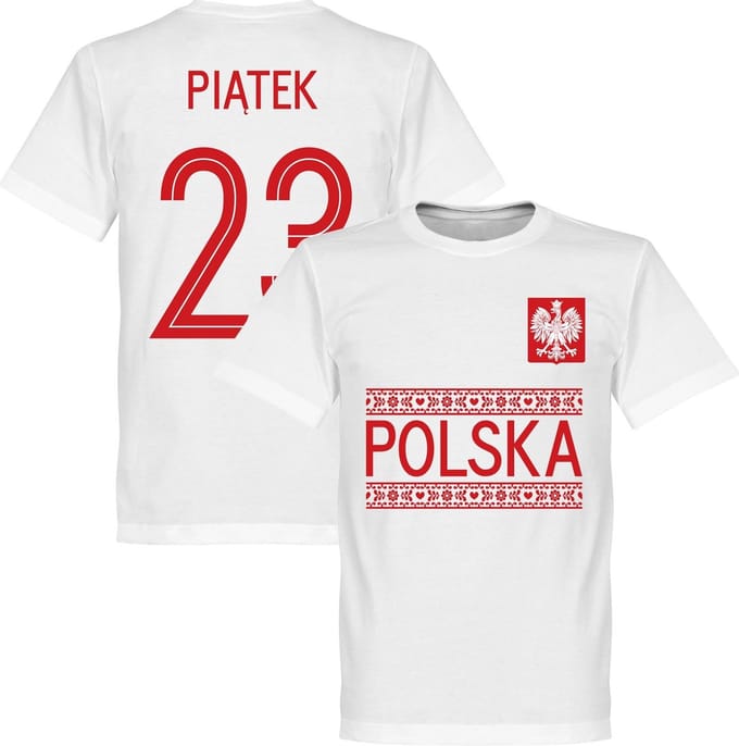 Polen Piatek 23 Team T-Shirt - Wit - 5XL