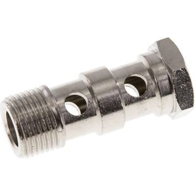 Banjobout 2-weg Vernikkeld Messing G3/8'' Buitendraad 42mm [2 Stuks]