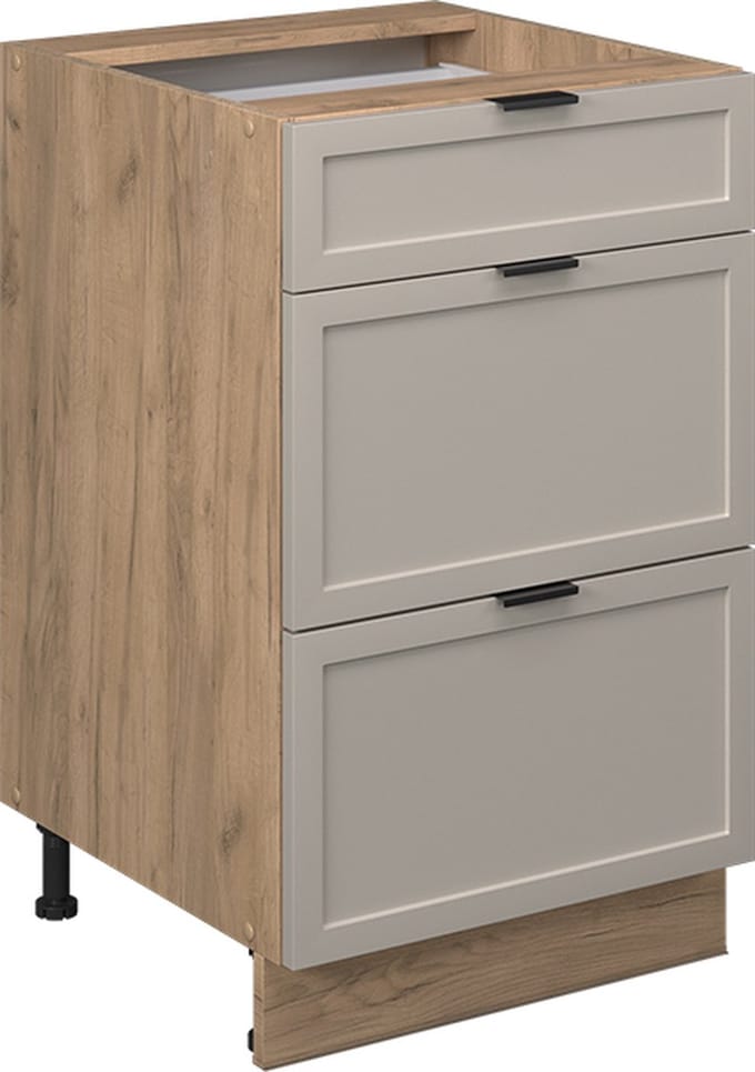Vicco Fame-Line Keukenonderkast – 50 cm, WB Eik GrijsBeige