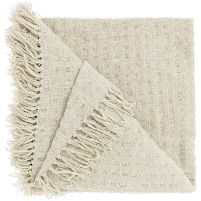 Unique Living - Plaid Verlin Dove White -130x180cm