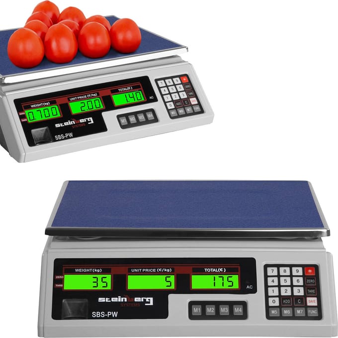 Controle weegschaal - 35 kg / 2 g - 33 x 24 cm - 6 LCD - Steinberg Systems