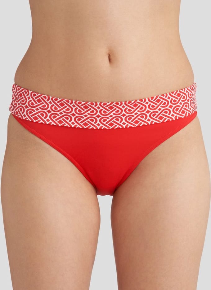 Freya - Riviera - bikinibroekje rood met speelse band - Maat XL / 42