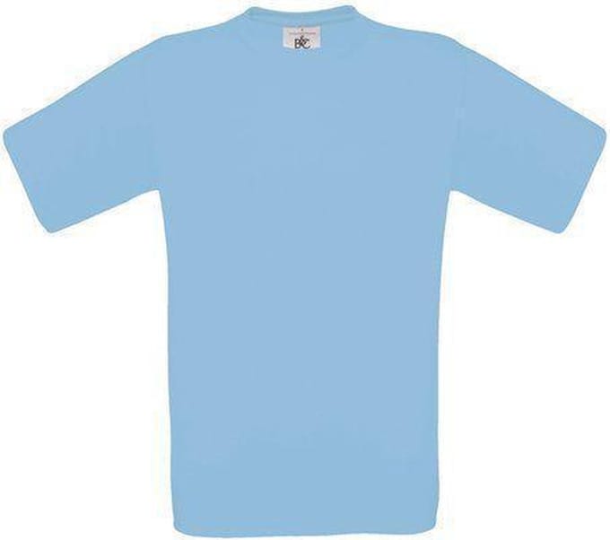 B&C Exact 150 Kids T-shirt Sky Blue Maat 7/8 (onbedrukt - 5 stuks)