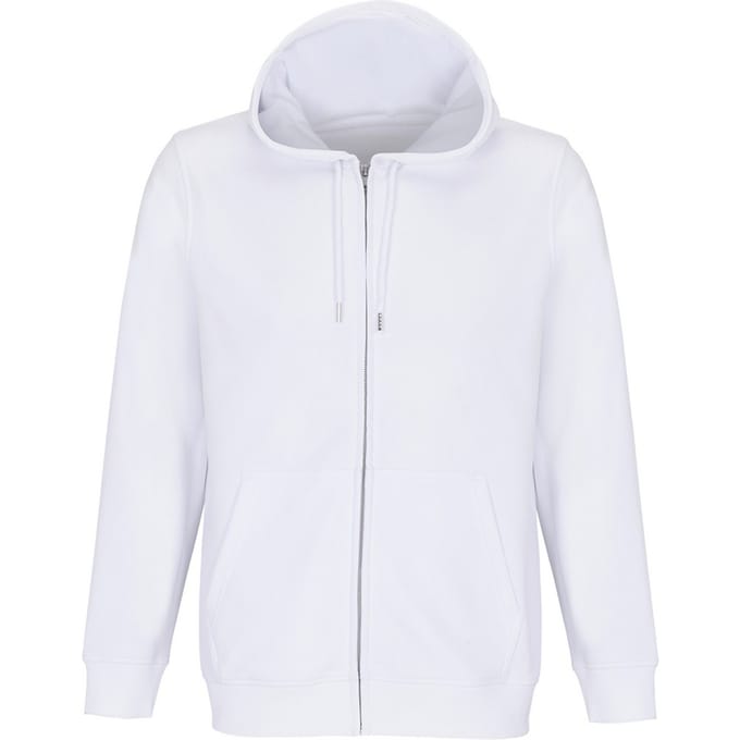 SOLS Calipso Full Zip Hoodie voor volwassenen (Wit)