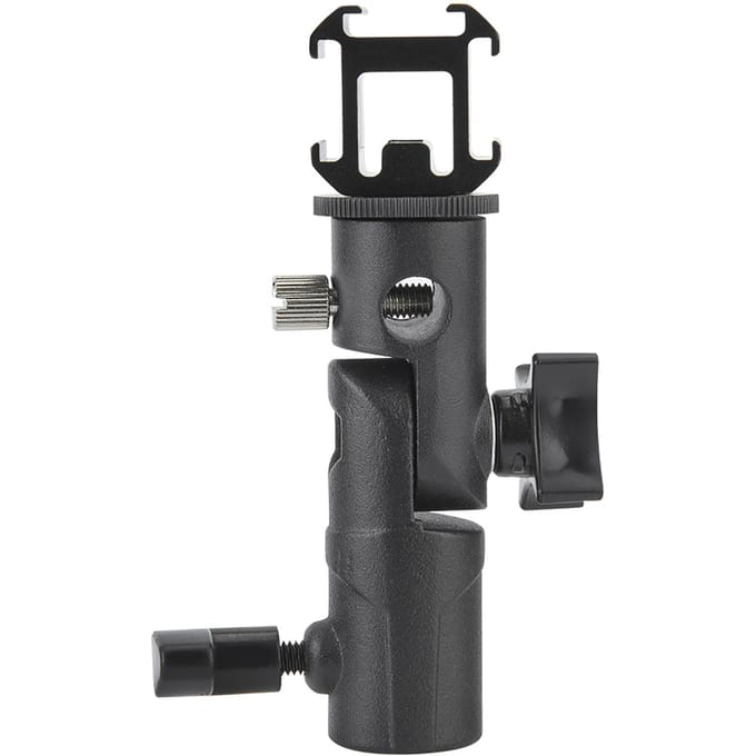 Draaibare Drievoudige Flitsschoen Adapter Flitslamp Statief Houder Beugel E-Mount Ondersteuning gray