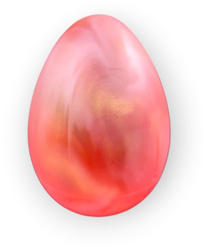 Resin Art JR: Handgemaakte Epoxy Edelsteen Ei – Marmer Look – Decoratie – 6 cm – Uniek Design