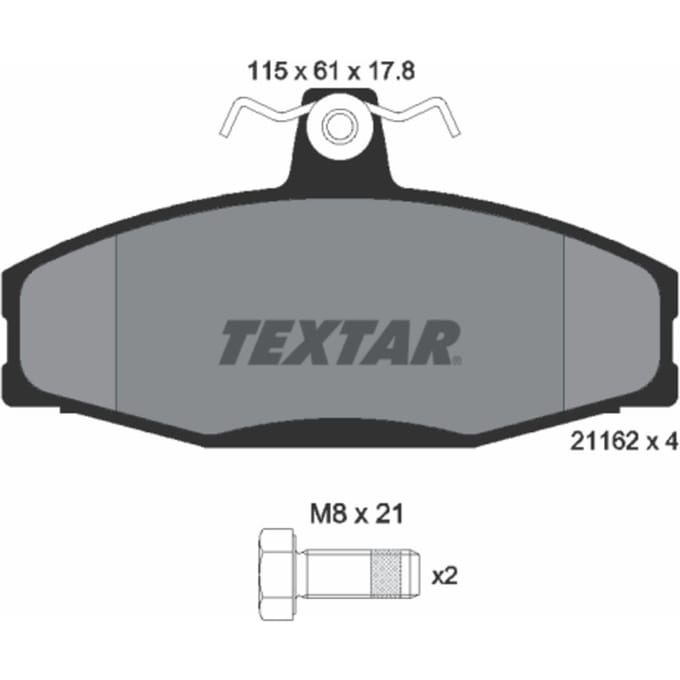 Remblokset TEXTAR 2166201, voor