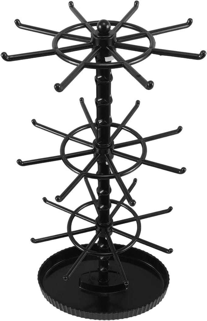 Sieraden Organizer - Ketting Houder - Sieraden Presenteren - Draaibaar Ontwerp - 44 cm Hoog - Zwart