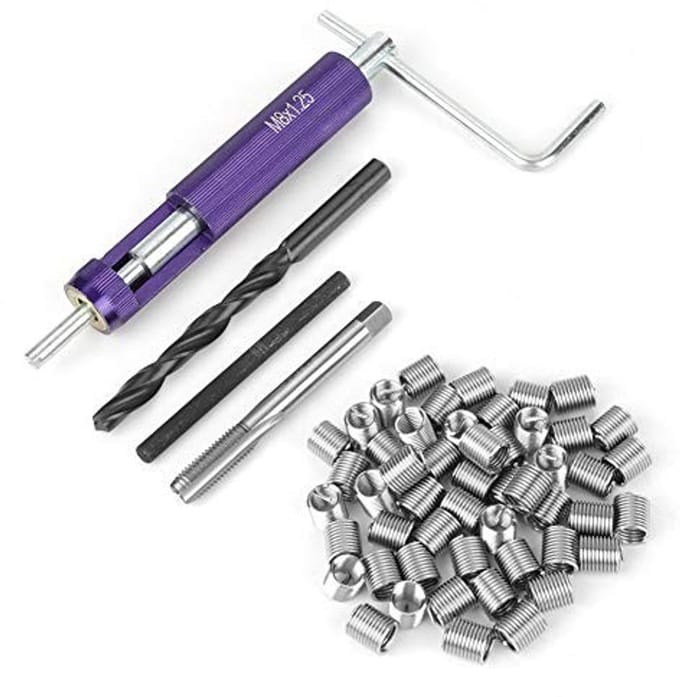 Dailygoods- Draadinsert 50 Stuks - M8 Binnendiameter - Inbouwlengte 2D - Roestvrij Staal - Schroefdraadboor - Gewicht 330 g - Schroefdraadbus